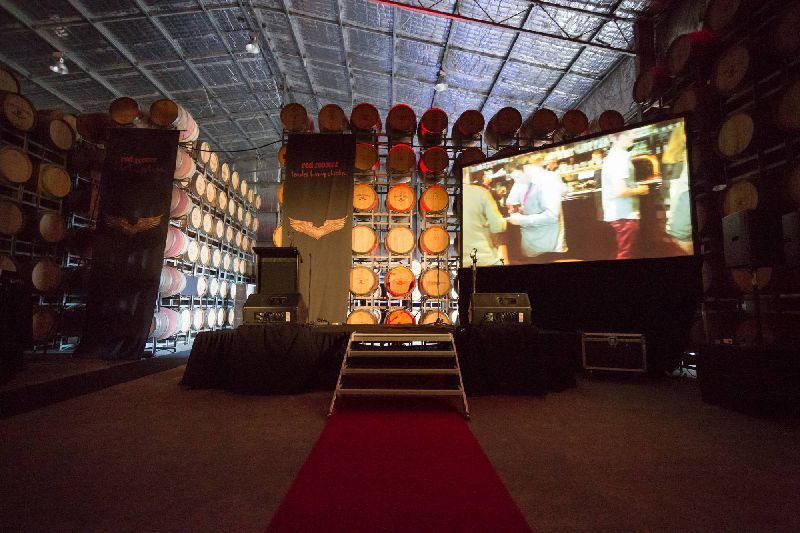 Conference breakout in barrel room